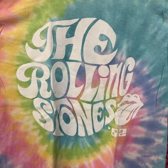 The Rolling Stones Hot Lips 1982 Concert Rock Band Tie Dye M - Picture 2 of 4